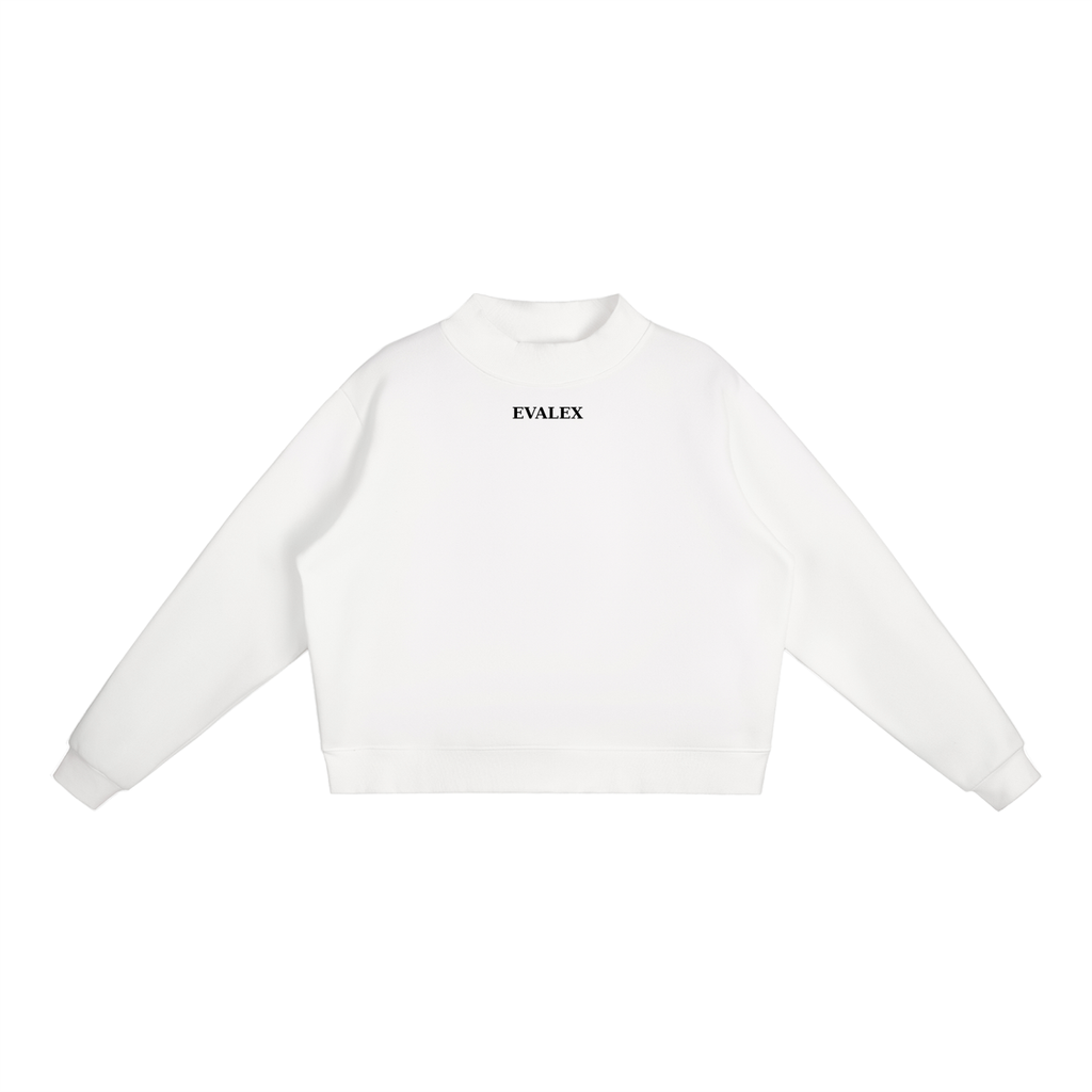 EVALEX - Fleece Mock-Neck Crew Sweatshirt