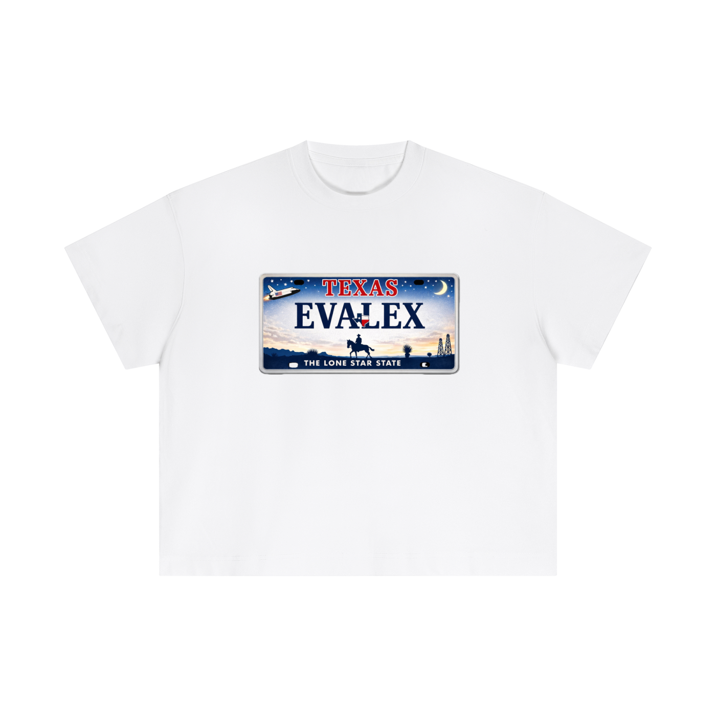 EVALEX - “Texas Space Plate” Cotton Boxy T-Shirt
