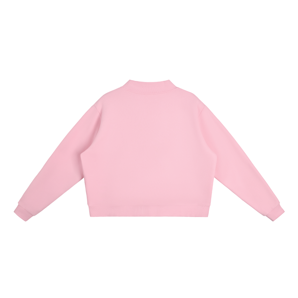 EVALEX - Fleece Mock-Neck Crew Sweatshirt