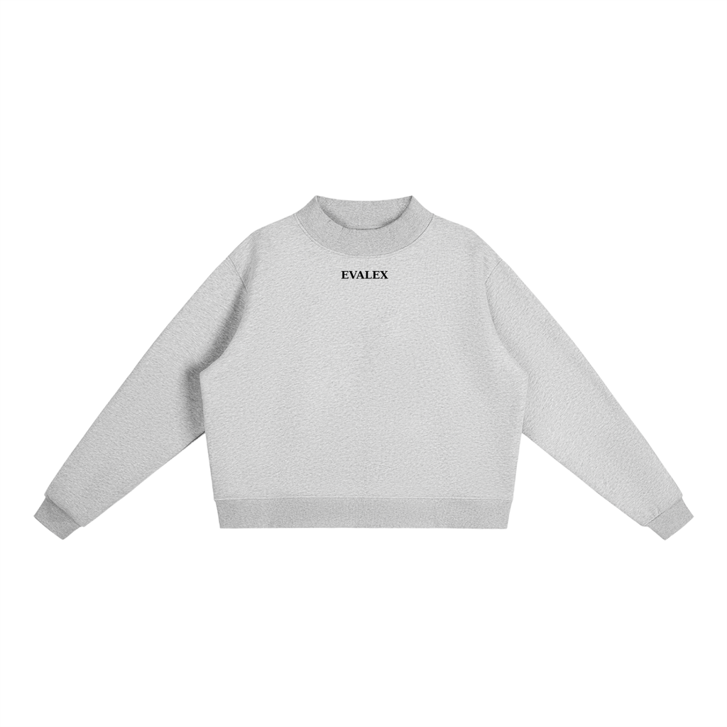EVALEX - Fleece Mock-Neck Crew Sweatshirt