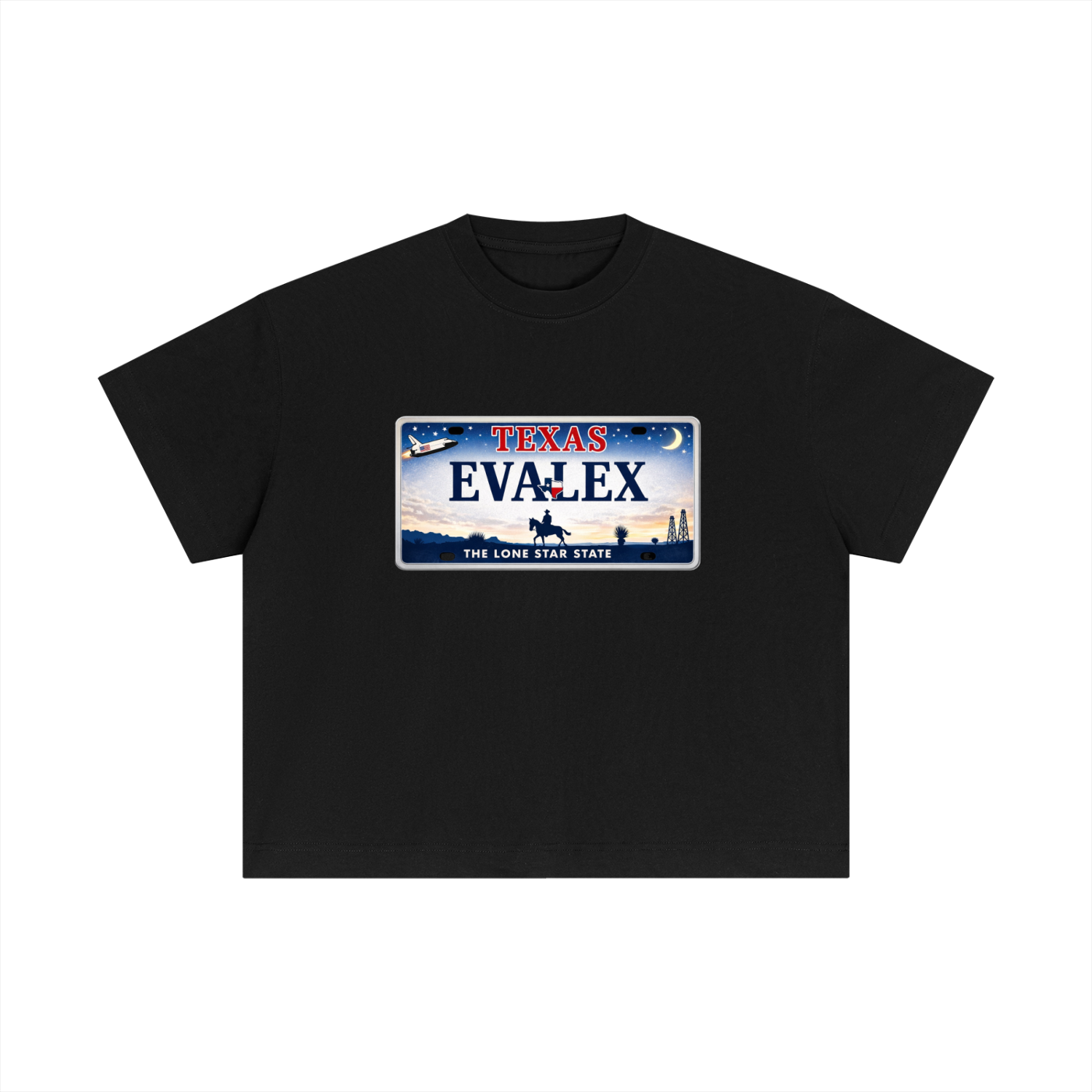 EVALEX - “Texas Space Plate” Cotton Boxy T-Shirt