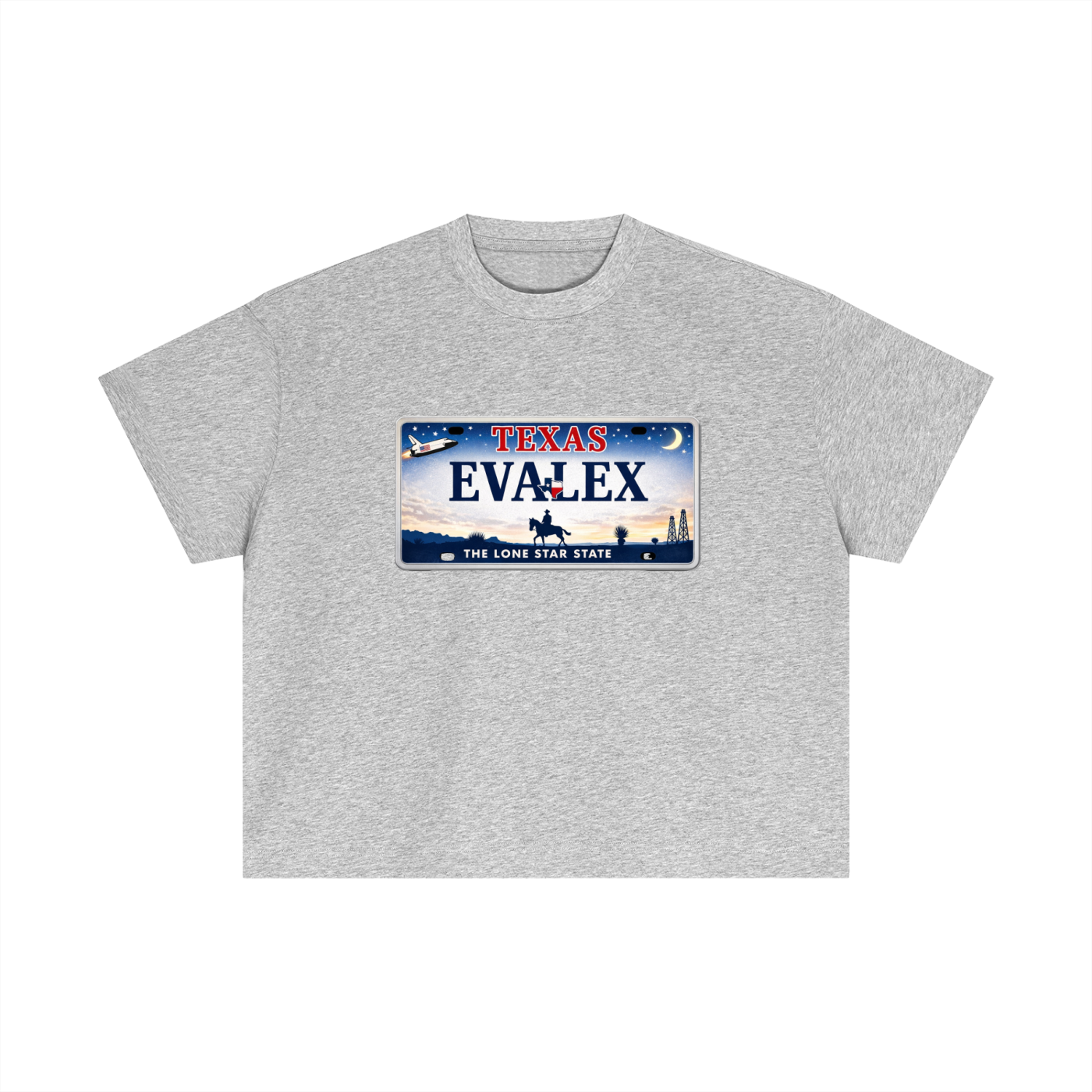 EVALEX - “Texas Space Plate” Cotton Boxy T-Shirt